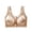Khaki, variant on Front Closure Lace Push Up Bra with Side Coverage and Back Support for Everyday Comfort and Seamless Lift