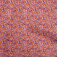 thumbnail image 1 of oneOone Velvet Red Fabric Floral Sewing Material Print Fabric By The Yard 58 Inch Wide, 1 of 5