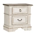 thumbnail image 1 of Abbey Park White 2 Drawer Night Stand w/ Charging Station, 1 of 6