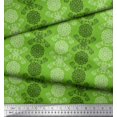 thumbnail image 3 of Soimoi Moss Georgette Fabric Damask Ethnic Print Fabric by Yard 42 Inch Wide, 3 of 3
