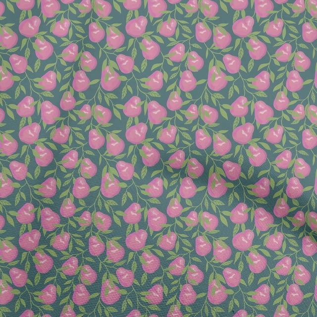 oneOone Rayon Pink Fabric Pear Craft Projects Decor Fabric Printed By The Yard 56 Inch Wide