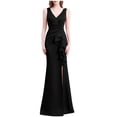 thumbnail image 2 of UPPADA Wedding Guest Dresses for Women One Shoulder Ruched Formal Evening Dress Wrap Ruffle Hem Dress Halter Bodycon Maxi Dress High Waist Party Prom Gown Cocktail Dress Clearance on sale, 2 of 6