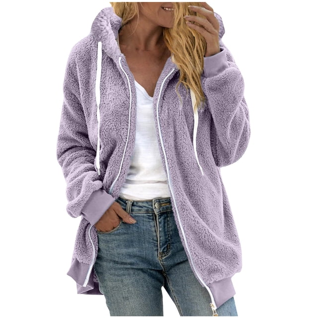 Birdeem Mode Chandail à Fermeture Éclair à Col en V pour Femmes, Manches Longues, à Capuche, Blouse, Chandail