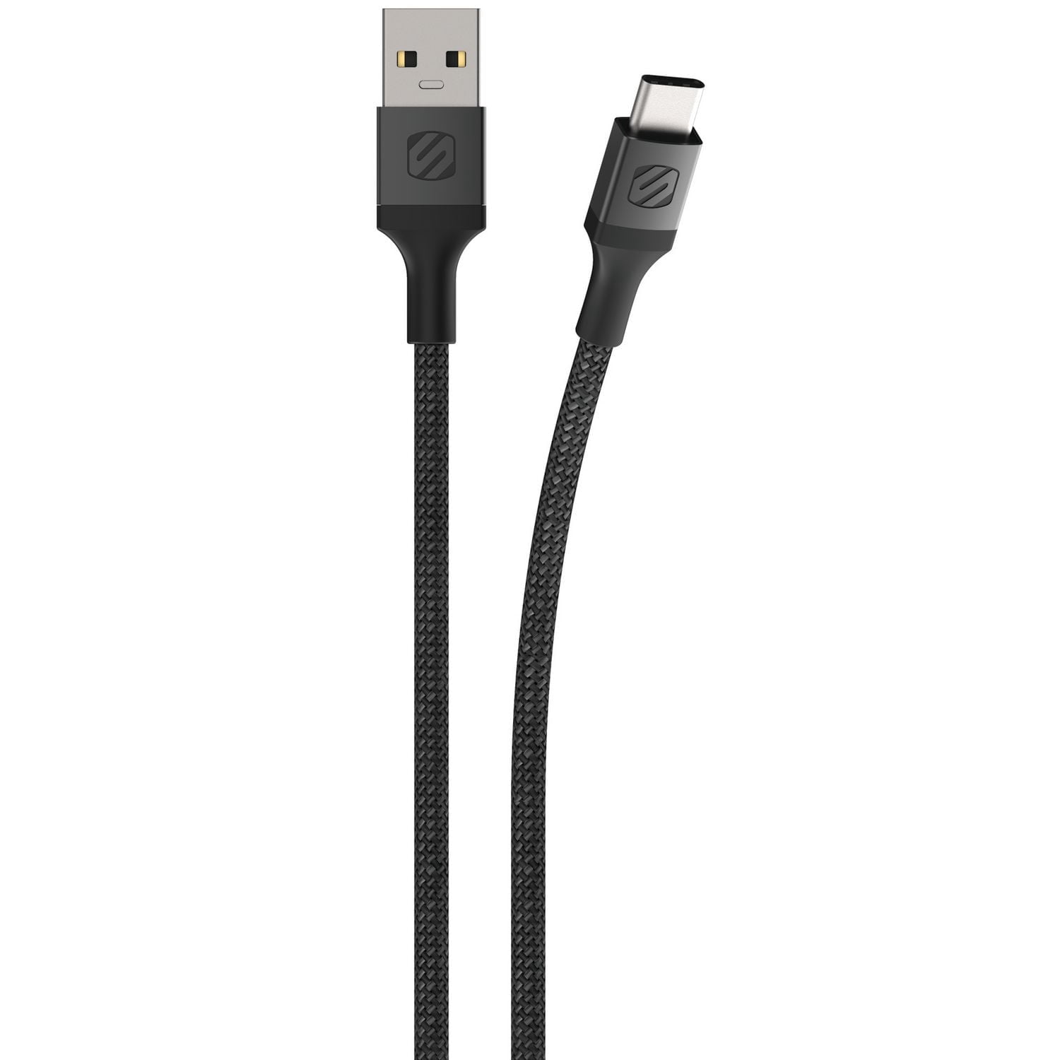Câble tressé Scosche CAB10-SP USB-A vers USB-C Charge & Sync 10 pieds Noir