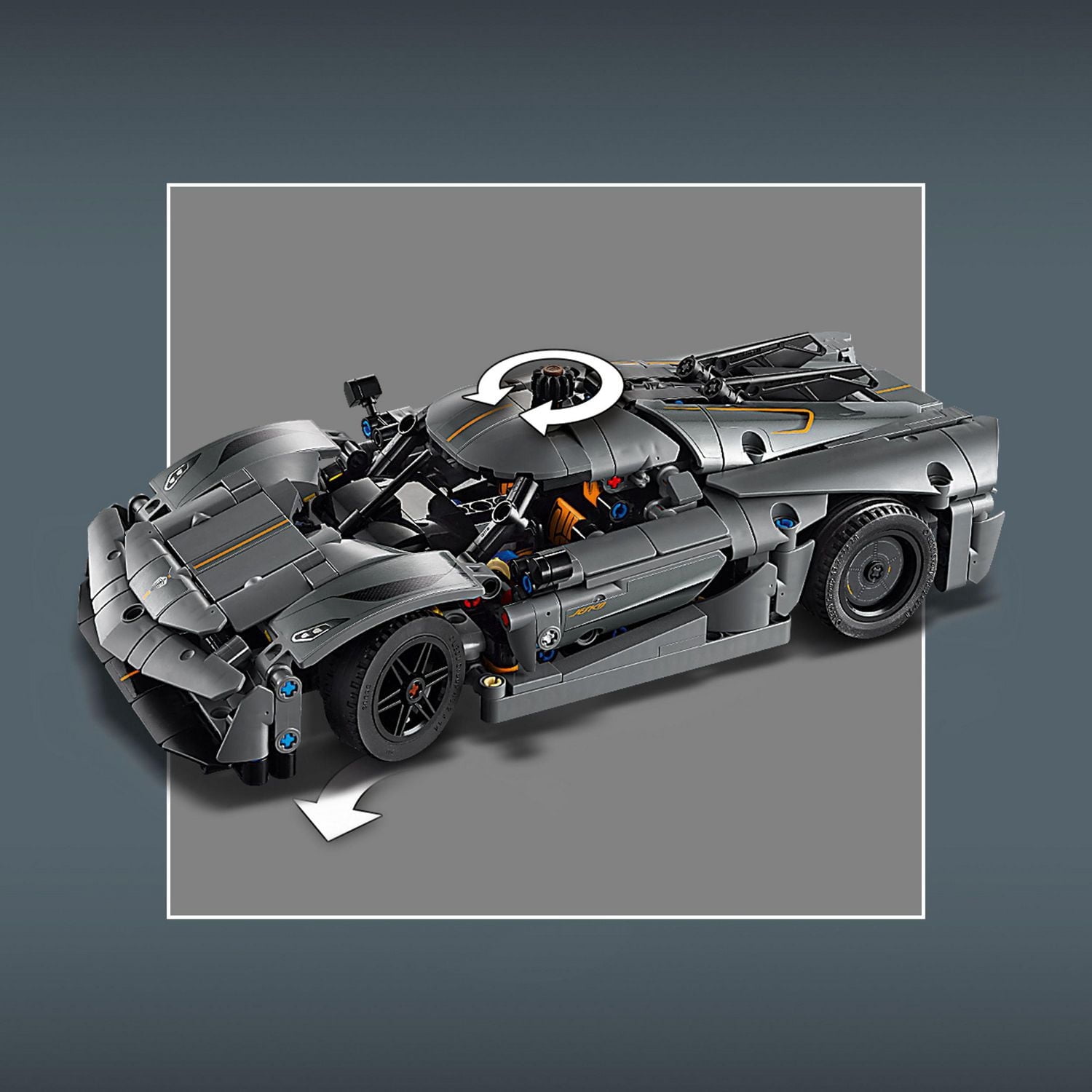 LEGO Technic L’hypervoiture Koenigsegg Jesko Absolut grise 42173 Ensemble de construction (801 pièces)