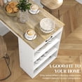 thumbnail image 4 of CoSoTower Bar Table with Drawer and 3 Storage Shelves, Bar Height Table, High Top Pub Table for Home Bar, Kitchen, Grey, 4 of 7