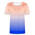 thumbnail image 4 of Liquidation d'Économies! T-Shirt pour Femmes Grande Taille, Blouse d'Été à Manches Courtes pour Femmes, T-Shirt à Col Rond Imprimé Décontracté pour Femmes, Haut à Manches Courtes à Col Rond, 4 of 4