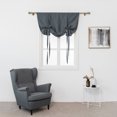 thumbnail image 3 of Innerwin Half Window Curtains Solid Color Kitchen Valance Rod Pocket Soft Short Blackout Curtain Ruched Waterproof Panels Darkening Thermal Insulated Dark gray 39.37 x 47.24", 3 of 9