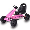 thumbnail image 1 of Costway Go Kart Kids Ride On Car Pedal Powered 4 Wheel Racer Stealth Outdoor Toy Pink, 1 of 10