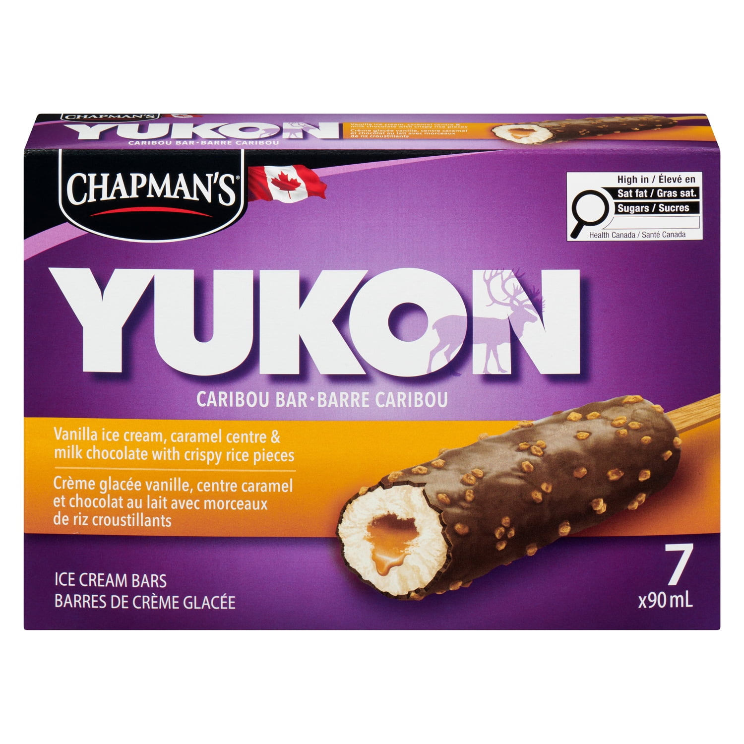 Chapman's Ice Cream Bars Yukon Caribou Chocolate & Caramel Crunch