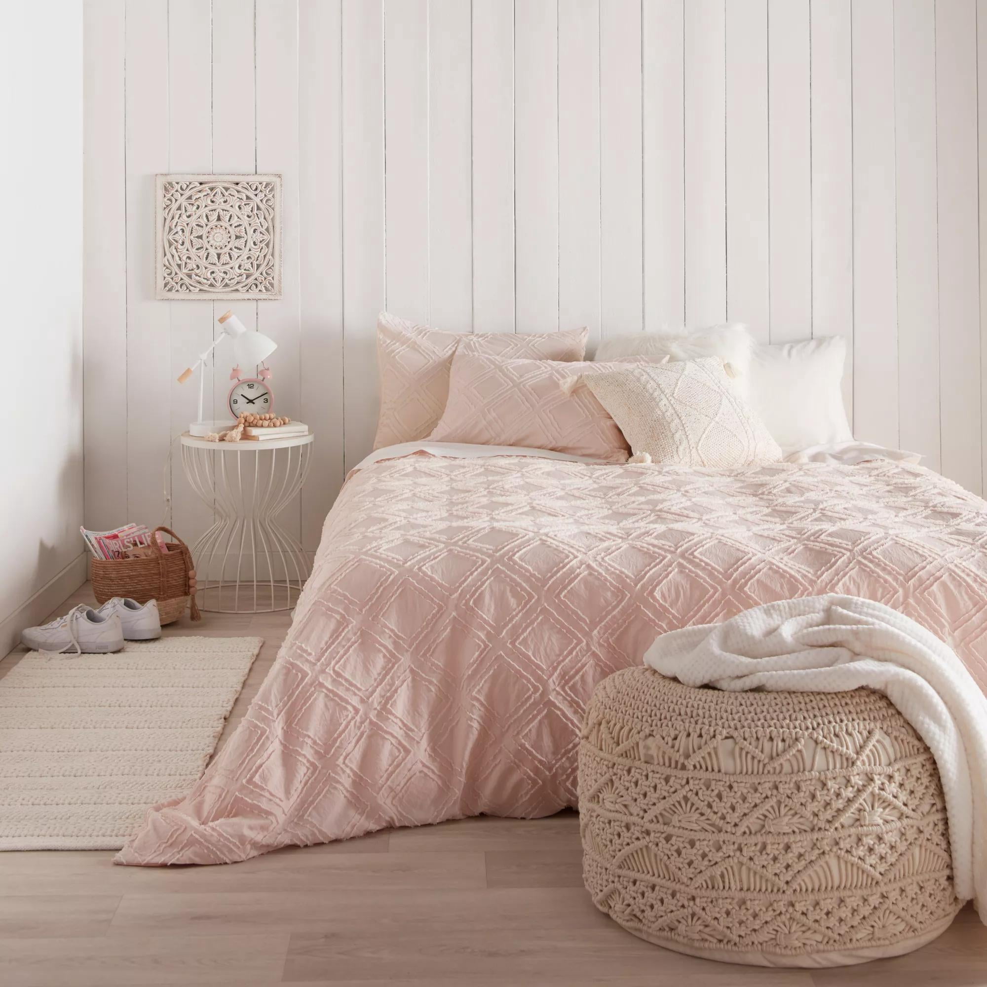 Bouclair Pink Obra - Duvet Cover Set Double