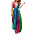 thumbnail image 2 of TIMIFIS Robe d'Été Décontractée Ample pour Femme Longue Robe Sans Manches Fendue Robes Maxi Robes d'Invitée de Mariage Robe d'Été à Fleurs Robes de Plage Décontractées Robe T-Shirt Décontractée Été, 2 of 6