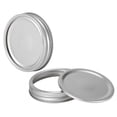 thumbnail image 1 of Split-Type Jar Lid, Food Container Sealing Cover Food Grade Canning Lid, For Home 10Pcs 86mm Silver Circular Ring+Cover Plate, 1 of 8