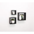 thumbnail image 2 of hometrends 3-Piece Wall Cube Black Shelf Set, 2 of 2