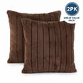 thumbnail image 1 of Anko Faux Fur Cush Brown 2pk, 1 of 6
