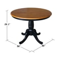 thumbnail image 5 of International Concepts Table Ronde de 36 Pouces en Noir et Cerisier Doux, 5 of 5