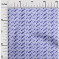 thumbnail image 2 of oneOone Velvet Medium Blue Fabric Writing Font Craft Projects Decor Fabric Printed By The Yard 58 Inch Wide, 2 of 4