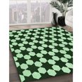 thumbnail image 3 of Ahgly Company Tapis d'Intérieur Lavables en Machine, Ronds, Transitionnels, Verts, 8' Ronds, 3 of 7