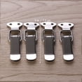 thumbnail image 3 of SHISUYAN 4Pcs Stainless Steel Spring Loaded Toggle Case Catch Drawer Hasp Clasp for Toolbox, Trunk, Case and ( Silver ), 3 of 5