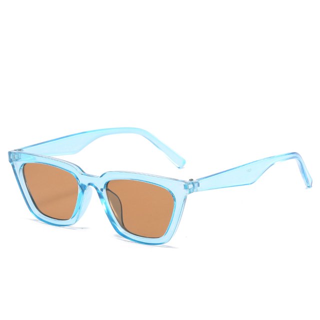 Adults Unisex Summer Personality Square Retro Wide Leg Multicolor Sunglasses