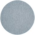 thumbnail image 2 of Safavieh Courtyard Collection Indoor/Outdoor Round Area Rug, Navy and Grey, 6'7' Diameter, 2 of 4