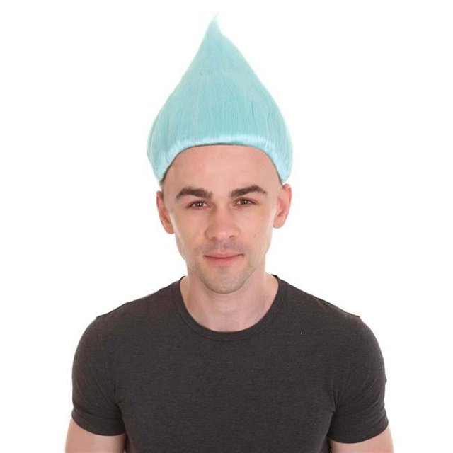 Banana Costumes HM-079A Unisex Light Troll Wig, Blue