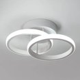 thumbnail image 2 of LED Ceiling Light Lighting Fixture Flush Mount Lamp Modern Bedroom Home Simple for Entrance Aisle white 24×16×12.5cm, 2 of 9