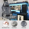 thumbnail image 4 of BestOffice Ergonomic High-Back PC Gaming Chair, Racing Executive Swivel Chair with Lumbar Support, Headrest & Armrests, PU Leather, Camo, 4 of 7
