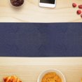 thumbnail image 3 of IH Casa Decor Vinyl Table Runner 54" Damask Navy Blue - Ensemble De 2, 3 of 3