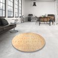 thumbnail image 3 of Ahgly Company Indoor Square Abstract Mustard Yellow Oriental Area Rugs, 3' Square, 3 of 6