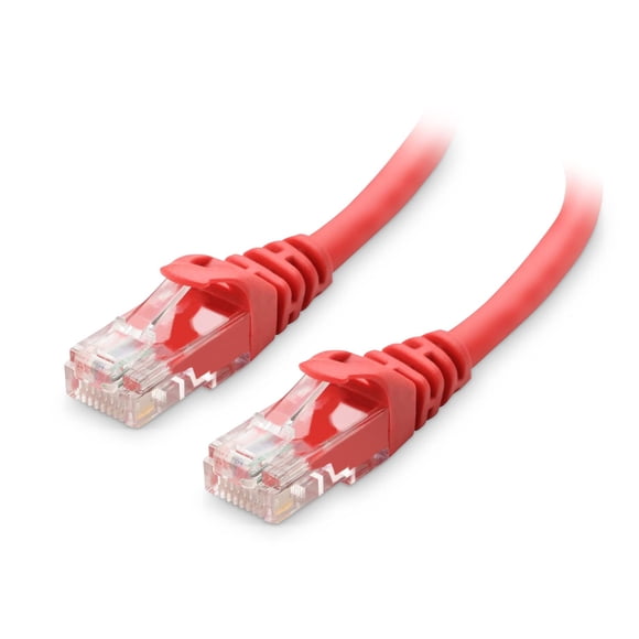 Cable Matters 10Gbps Snagless Short Cat 6 Ethernet Cable 3 ft (Cat 6 Cable Cat6 Cable Internet Cable Network Cable) in Red