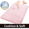 thumbnail image 3 of ORUYROP Memory Foam Bath Mat Large Size, 36 x 24 Inches,Soft and Comfortable, Super Water Absorption, Non-Slip, Thick, Machine Wash, Easier to Dry for Bathroom Floor Rug, Soft Pink, 3 of 6