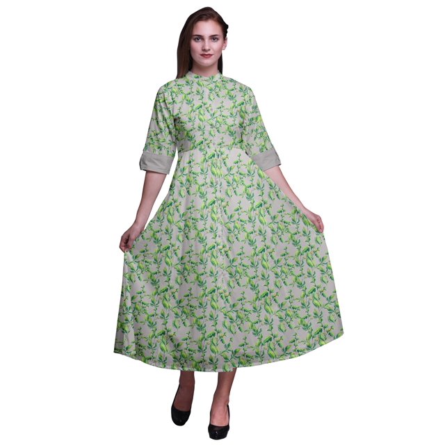 Bimba Robe Imprimée à Boutons pour Femmes, Robe Chemise Ligne A pour Cocktail - Très Grande Taille