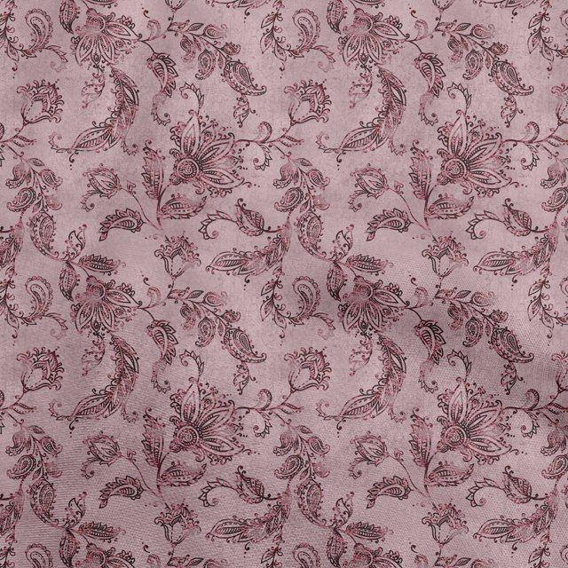 oneOone Polyester Spandex Vin Tissu Jacobée Robe Florale Tissu Tissu Imprimé par la Cour 56 Pouces de Large