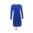 thumbnail image 1 of Ruiboury Sans Effort Chic à Manches Longues Printemps Vintage Casual Coton Robe Bleu 3XL, 1 of 6