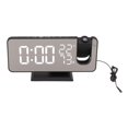 thumbnail image 3 of FM Radio LED Digital Smart Alarm Clock LED Digital Projection Alarm Clock for Bedroom Bedside Black Body White Character, 3 of 10