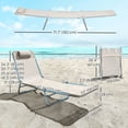 thumbnail image 3 of Outsunny Chaise Longue Pliante 2 Pcs, Chaises Inclinables pour Bronzage au Soleil, Crème, 3 of 10