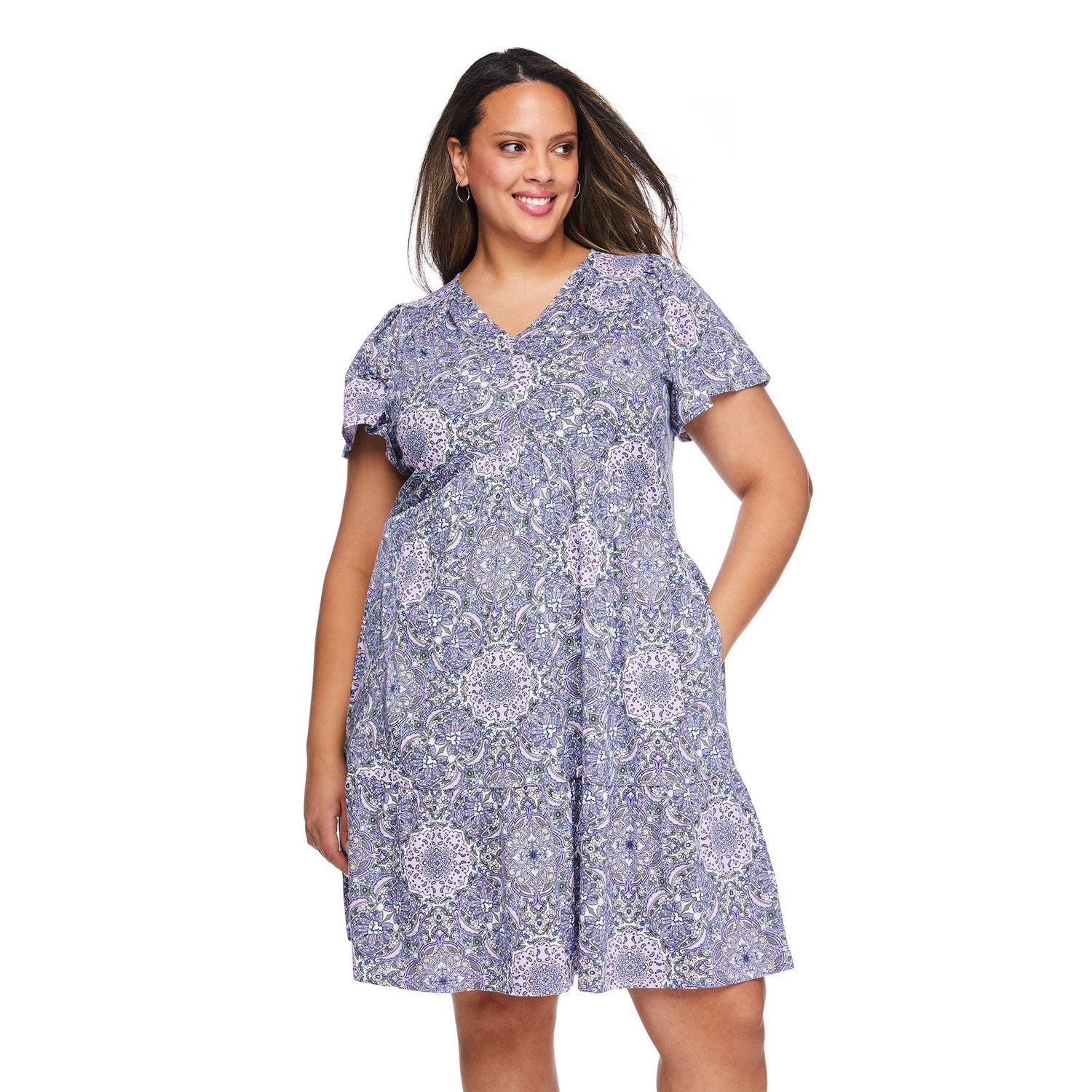 Robe t-shirt imprimée Lane Bryant Plus pour femmes