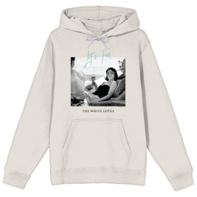The White Lotus Lucia Greco Let's Fun Beige Hoodie