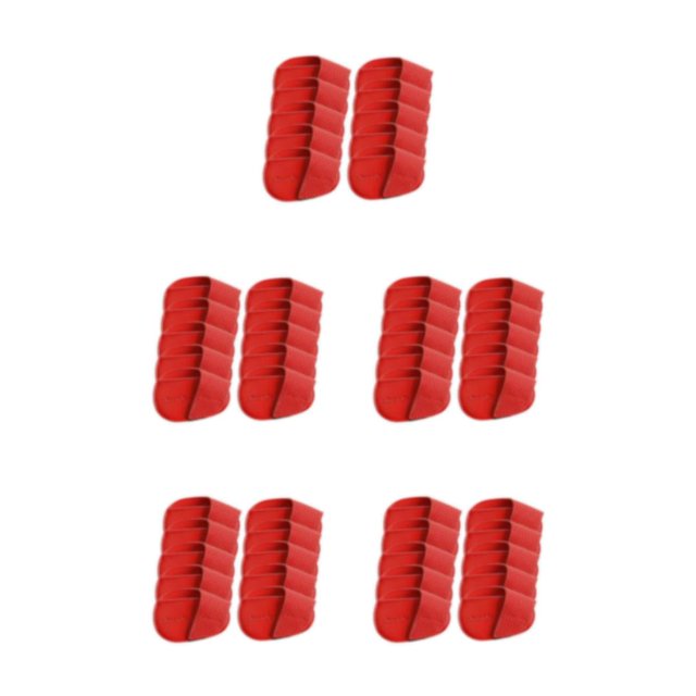 Thinsony Golf Head Covers PU Portable Protector Travel Athlete Golf for Training Red Small 10 Pcs 5Set