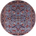 thumbnail image 1 of Ahgly Company Machine Washable Indoor Round Industrial Modern Dark Goldray Area Rugs, 3' Round, 1 of 7