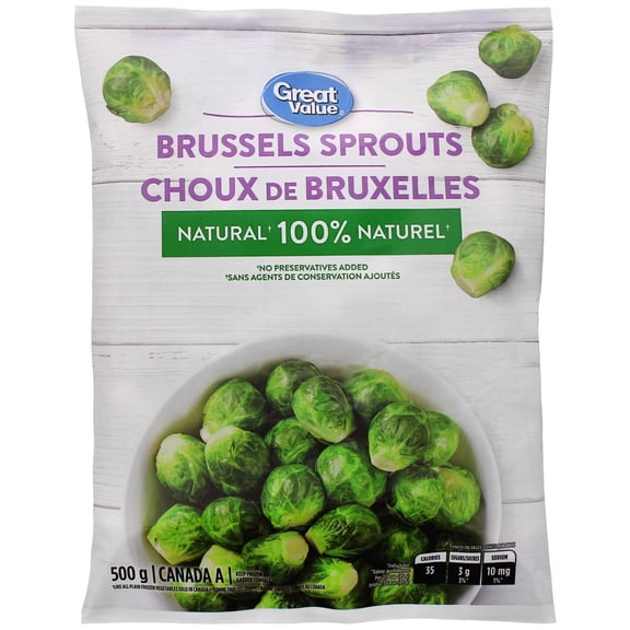 Choux de Bruxelles entiers surgelés Great Value 500&nbsp;g