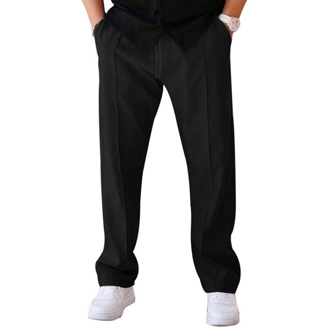 FOCUSNORM Men's Tapered Joggers Lightweight Drawstring Elastic Waist Solid Color Athletic Workout Pants Trousers