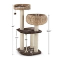 thumbnail image 2 of Gymax 41'' Hand-Made Cat Tree Tower Natural Bowl Shaped w/ 2 Perch, 2 of 10