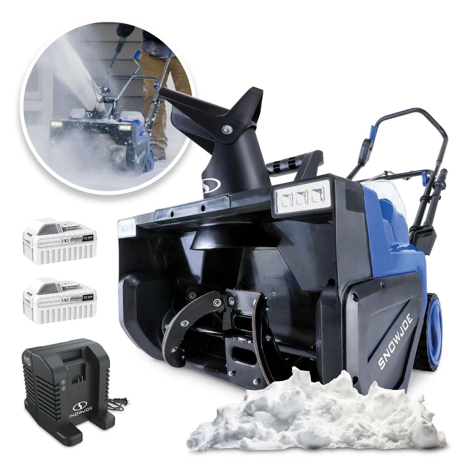 Souffleuse à neige sans fil à un étage Snow Joe 48 V 24V-X2-SB22