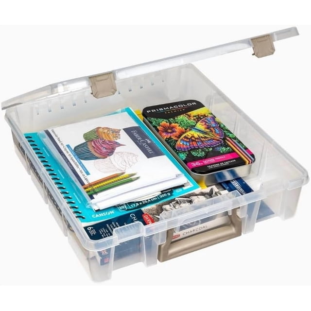 Super Satchel -Compartment Box- Plastic Art and Craft Supply Storage Container AB unit