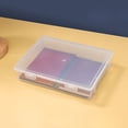 thumbnail image 2 of yulier Clear Plastic Storage Box Stackable Rectangular Empty Storage Case Container with Snap-Tight Lid, Documents Craft Sewing Supplies Organizer, 2 of 3