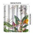 thumbnail image 3 of Binwennn Tropical Green Shower Curtain 70 Inch With 12 Hooks Shower Curtain Bathroom Heavy Side Shower Curtain Machine Washable Curtains for Shower Curtain And Rug Set Neutral Fabric Shower Curtain, 3 of 8