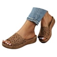thumbnail image 1 of Mepaouo Orthopedic Sandals for Womens Hollow Wedge Platform Slides Arch Support Walking Slippers, 1 of 8
