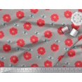 thumbnail image 3 of Soimoi Poly Georgette Fabric Floral & Bee Insects Print Fabric by The Yard 52 Inch Wide, 3 of 3
